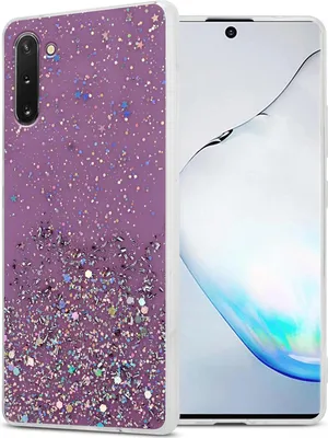 Produktbild von Cadorabo Hülle für Samsung Galaxy NOTE 10 Schutz Hülle in Lila Handyhülle TPU Etui Glitter Cover Case Glitzer