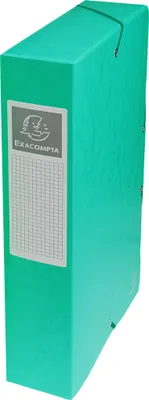 Produktbild von Exacompta 8x Archivbox Karton, 600g, Rücken 60mm + Etikett, A4, Grün, 50603E