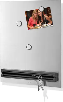 Produktbild von Zack Magnettafel SCITO mit Schlüsselleiste Edelstahl Pinnwand Memoboard 30743
