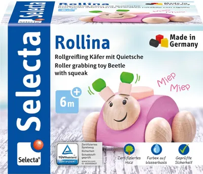 Image de Selecta 61072 Babyworld Rollina, rose, 7,5 cm