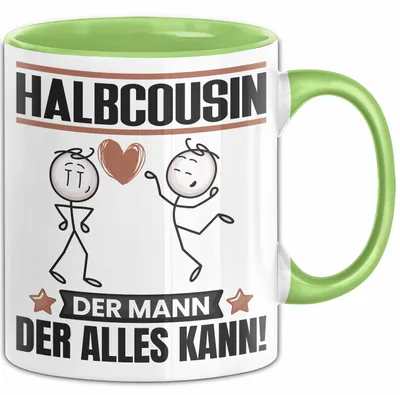 Produktbild von Halbcousin Tasse Geschenk für Halbcousin Der Mann Der Alles Kann Geschenkidee zum Geburtstag (Grün)