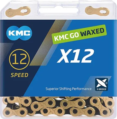 Produktbild von KMC X12 Fahrradkette 12-fach 126 Glieder gewachst Silber - X-Bridge-Technolog...
