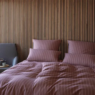Produktbild von elegante Soft-Flanell Bettwäsche Winston 155x220 cm + 80x80 cm rosenholz