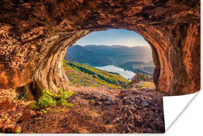 Produktbild von MuchoWow® Poster Höhle - Berg - Landschaft - Natur 180x120 cm - Fotoplakat