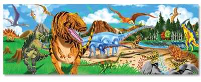 Produktbild von Riesiges Fußbodenpuzzle - Land der Dinosaurier