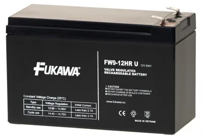 Obrázek produktu pro Baterie - FUKAWA FW 9-12 HRU (12V/9Ah - Faston 250), životnost 5let