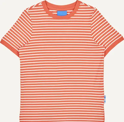 Produktbild von FINKID RENKAAT Uni Basic Kurzarmshirt, Fox/Offwhite Größe wählen: 110/120
