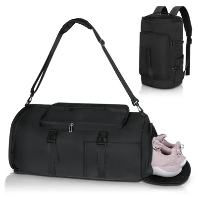 Image de Omgoods - Sac à dos de sport avec compartiment à chaussures, 45L, noir