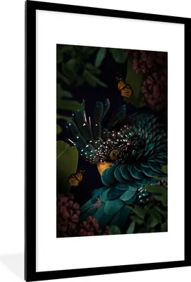 Produktbild von MuchoWow® MuchoWow® Gerahmtes Poster Kakadu - Vogel - Dschungel 60x90 cm - Poster mit zchwarzem Bilderrahmen - Dekoration - Wandposter Wohnzimmer - Hochwertig