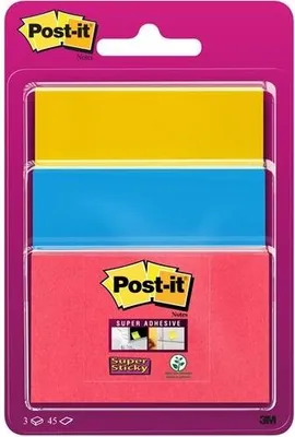 Obrázek produktu pro Bloček Post-it, 47,6 x 76 mm, makový, 3 ks