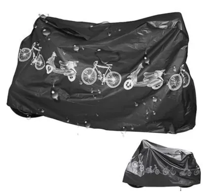 Obrázok produktu pre Ochranný obal na bicykel, vodotesný, univerzálny, čierny, s UV ochranou, ochranou proti prachu a dažďu