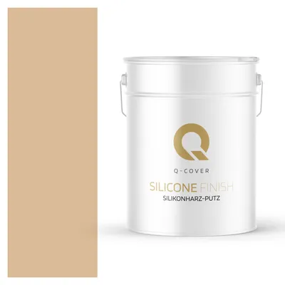 Immagine prodotto di Intonaco in resina siliconica | Intonaco in rotoli beige Intonaco in silicone | Intonaco per facciate | Intonaco per graffi Finitura Intonaco strutturato Pareti e soffitti | 15 kg 1 mm