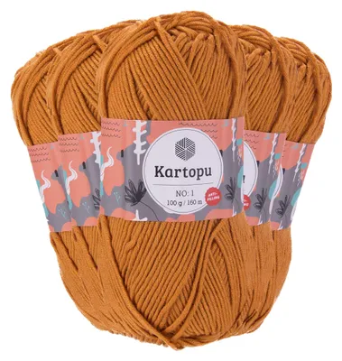 5 x 100g Strickgarn Kartopu NO:1 Wolle Anti Pilling Effekt Oeko-Tex zertifiziert Wolle