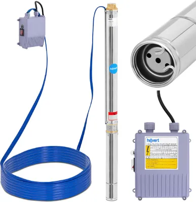 Obrázek produktu pro Expondo hillvert Čerpadlo do studny – 70 mm / 2,75'' – 3600 l/h – 750 W – kabel 20 m / výtlak 84 m – nerezová ocel