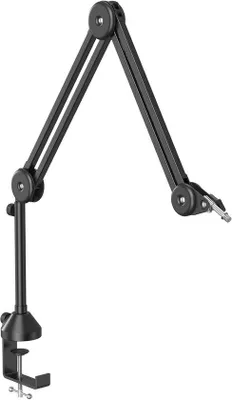 Produktbild von Famanu Mikrofonarm mit Hochrisers für Schreibtische - Vollständig verstellbar für Podcasts, Streaming, Gaming, Homeoffice, Aufnahme T50