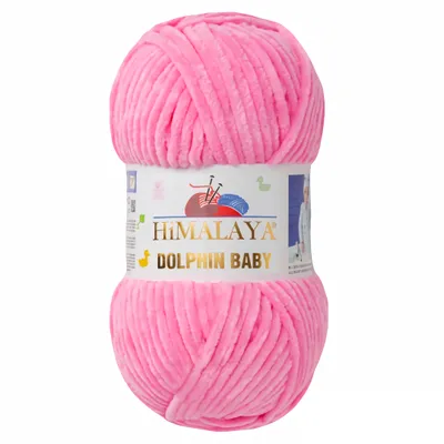 Produktbild von Strickfein Himalaya Dolphin Baby super Bulky Chenille Garn Wolle strickgarn 100 gr 80309 - rosa
