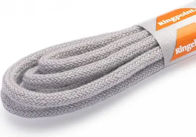 Produktbild von RINGELSPITZ - Rund Dünn – Feine Schnürsenkel für Elegante Schuhe - 120 cm, hellgrau