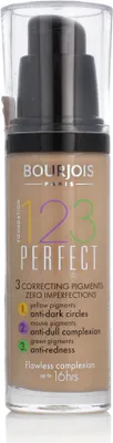 Produktbild von Bourjois 123 Perfect, Pumpenflasche, Flüssigkeit, Mischhaut, Beige, Light Beige, Natürlich/Natur