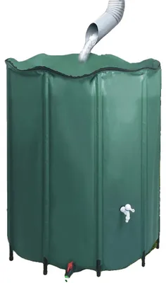 Image de Réservoir d'eau de pluie, capacité de 1 000 l, modèle pliable, vert militaire