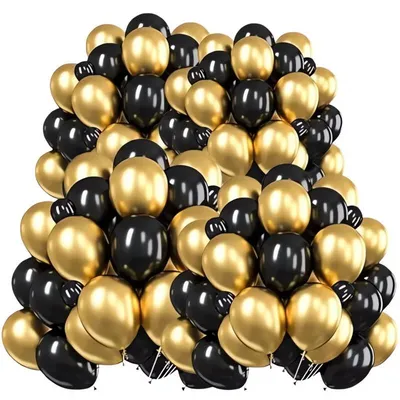 Obrázek produktu pro Foxter 2794 Černozlatá girlanda ze 100 balonků