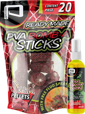 Produktbild von Pelzer PVA Bomb-A-Stick Sushi Pellets+Fluo Liquid