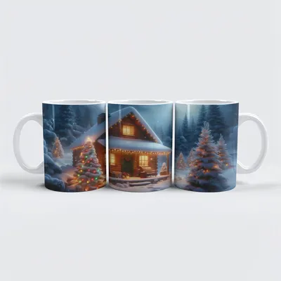 Produktbild von raxxa Premium-Tasse "Magische Winternacht im Wald"