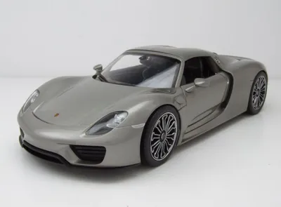 Produktbild von Welly 18051HG Porsche 918 Spyder Hardtop 2012 grau 1:18