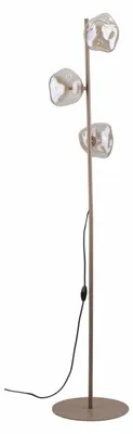 Produktbild von Stehlampe Metall Rauchglas G9 151 cm Beige Cognac 3-flammig Modern Stehleuchte, KI-generiertes Bild