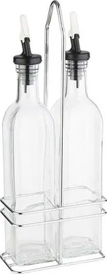 Produktbild von APS 40446 Essig-/Öl-Menage, 13 x 7 cm, Höhe 34 cm, Set besteht aus Essig- und Ölbehälter, Ständer