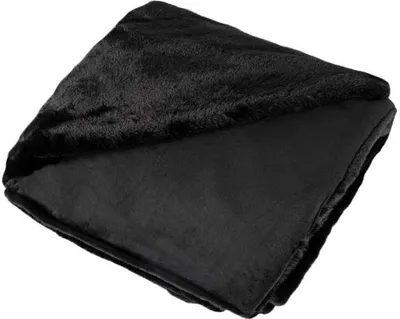 Produktbild von Wohndecke HEAVEN Felloptik aus 100% Polyester, Schwarz, ca. 150x200 cm