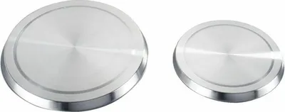 Produktbild von Schutzabdeckung für Elektroherde, Kochfeldabdeckung aus Stahl, 4er-Set, Edelstahl, ø16 und 20 cm, matt
