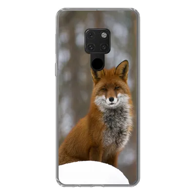 Produktbild von MuchoWow® Handyhülle Schutzhülle Hülle für Huawei P40 Lite Fuchs - Wald - Rot Silikon Softcase Handy Hülle - Handy