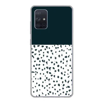 Produktbild von MuchoWow® Handyhülle Schutzhülle Hülle für Samsung Galaxy A51 Polka dots - Schwarz - Weiß Silikon Softcase Handy Hülle - Schutzabdeckung