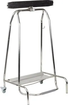 Produktbild von APS 580 Tretbeutelhalter QUICKSTEP, Edelstahl, für Müllbeutel bis 120 Liter, 2 Lenkrollen mit Feststellern
