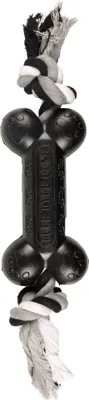 Produktbild von Flamingo Hundespielzeug Gummi Gladiator Hantel + Seil schwarz