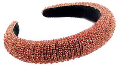 Produktbild von Strass-Haarreif mit Kristallen und Diamanten für Damen, modisch, handgefertigt, breite Haarreifen, perlenbesetztes Bling-Haarband, Haaraccessoires