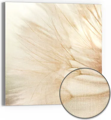 Produktbild von DEQORI Hybrid Leinwand Bild 50x50 cm 'Zarte Natur' Wandbild Glas flach modern