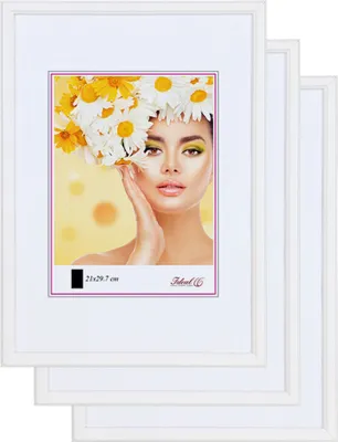 Produktbild von 3er 5er Set Holz Bilderrahmen Foto Rahmen Holzrahmen Wanddeko Collage Poster S236 - Farbe: 3er Pack Weiß | Format: 15x20