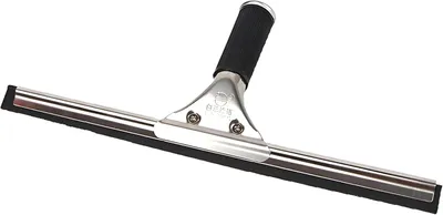Imagen del producto de Raspador para mamparas de ducha de acero inoxidable, 45 cm, con lámina de goma flexible, para baños y ventanas