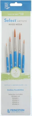 Obrázok produktu pre Princeton Brush Selectartiste Multi-Technique Sada okrúhlych štetcov 5 ks