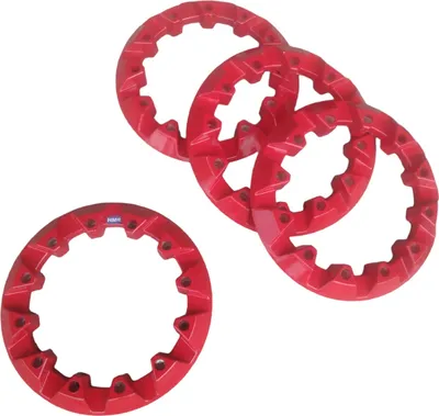 Produktbild von Felgenring Radzierblende Felgenkranz Rot 4X für 8 Zoll Quadfelgen ATV HMParts