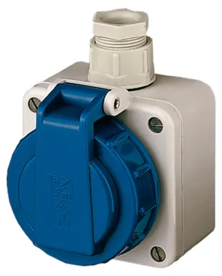 Produktbild von Mennekes 10863 - Typ F - 2P+E - Blau - Weiß - IP68 - Universal - 230 V