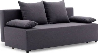 Produktbild von Schlafsofa SINE und Bettaksen - Couch mit Schlaffunktion - Einfaches Design - Kissen - Stoff: LUX 06 Dunkelgrau
