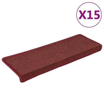 Zdjęcie produktu dla vidaXL Podkładki pod nogi 15 sztuk 65x21x4 cm Bordeaux Prostokątna krawędź