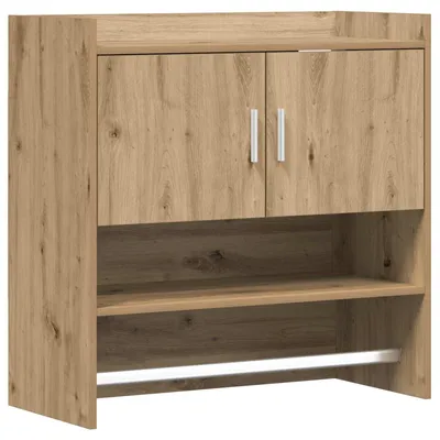 Immagine prodotto di vidaXL Mensola da parete con supporto a muro in rovere Artisan 80 x 36 x 80 cm
