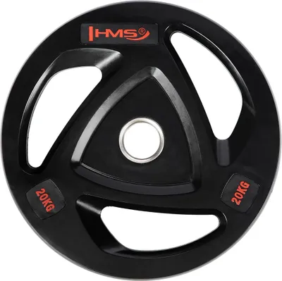 Immagine prodotto di Tox20 Piastra olimpica nera con rivestimento in gomma 20 kg Hms