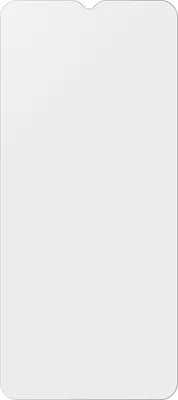 A plain white background with a screen protector.