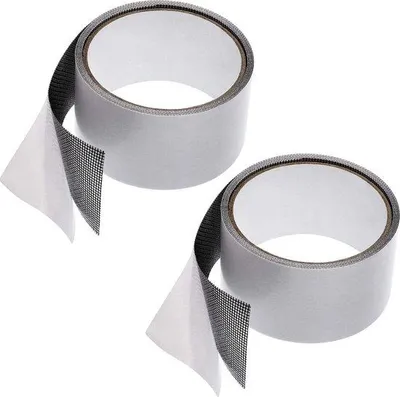 Obrázek produktu pro Sklolaminátová lepicí páska na opravy oken a dveří – 2 ks – 5 m × 50 mm – opravná páska Muggennet – na opravy oken a dveří