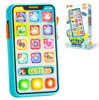 Immagine prodotto di Telefono giocattolo per bambini - 50+ melodie e attività educative - Numeri e alfabeto - Da 6 mesi