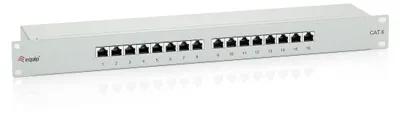 Zdjęcie produktu dla Equip 326316, RJ-45, Złoto, Cat6, Szary, Montaż półkowy, 1U